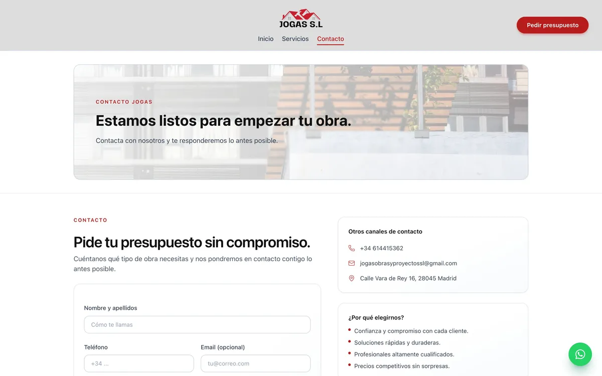 Contacto — Escritorio