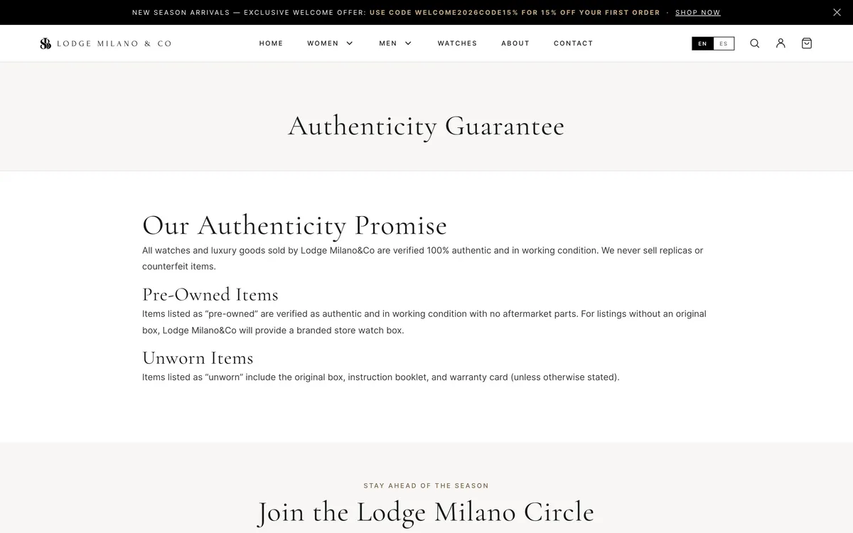 Authenticity — Desktop