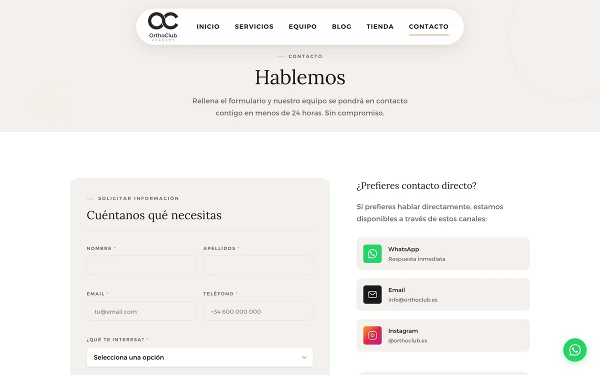 Contact — Desktop