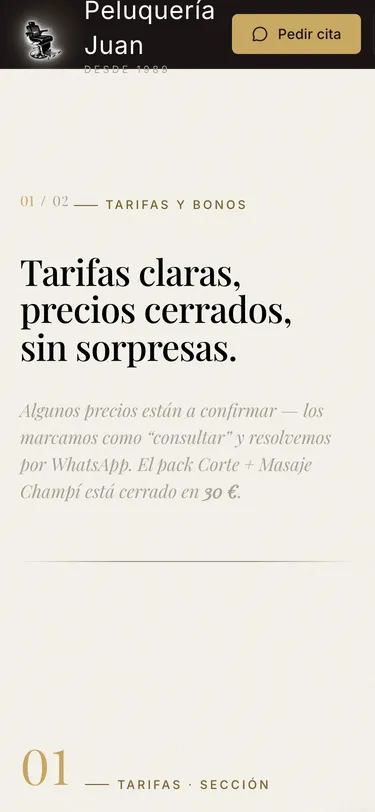 Tarifas — Móvil